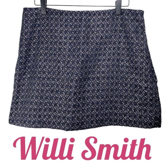 WILLI SMITH VINTAGE Y2K TWEED SPARKLE MINI SKIRT DARK ACADEMIA OFFICE, SIZE 8 - Picture 1 of 8